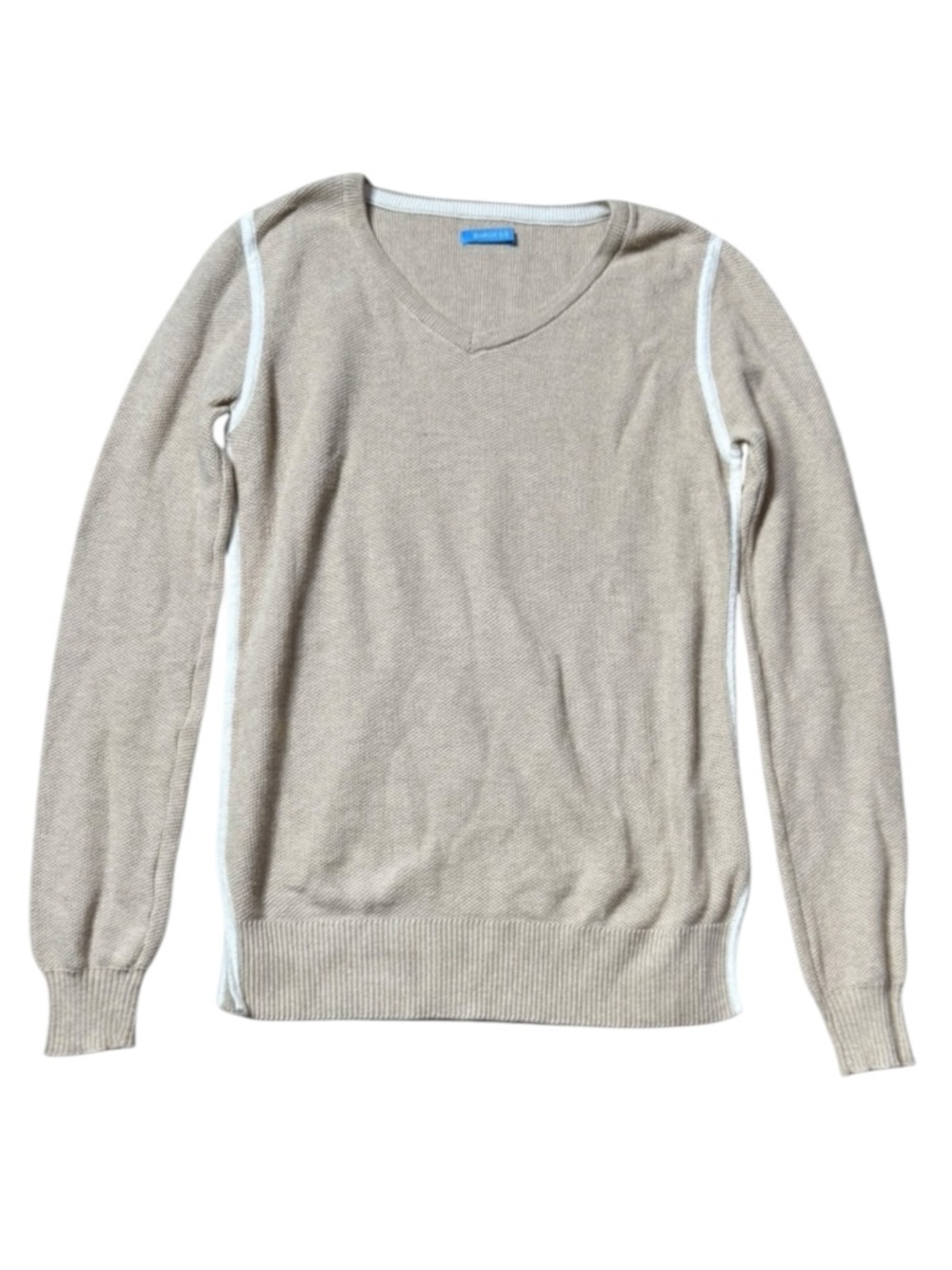 BURGESS Cotton Cashmere V-Neck Sweater size S